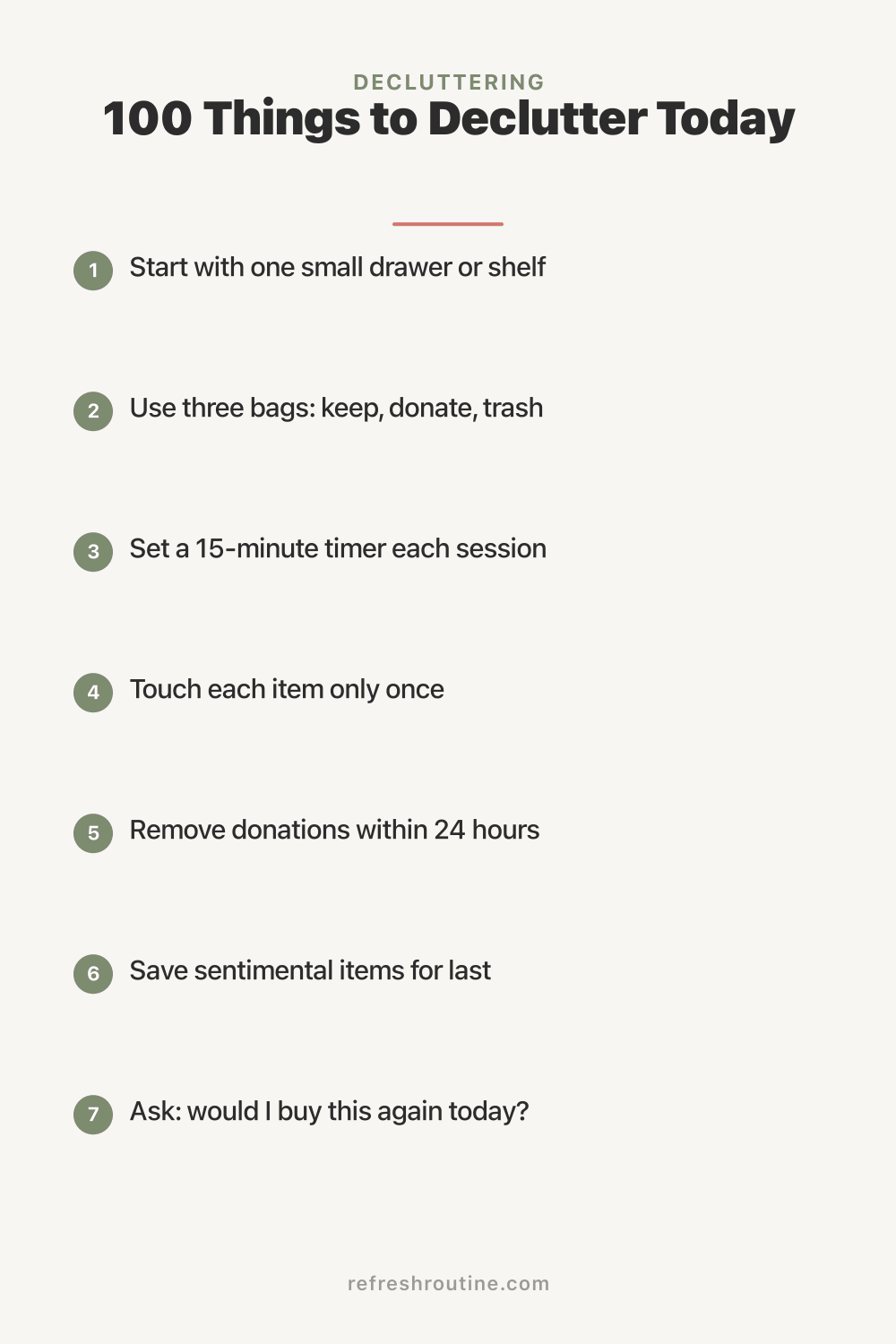 100 Things to Declutter Today