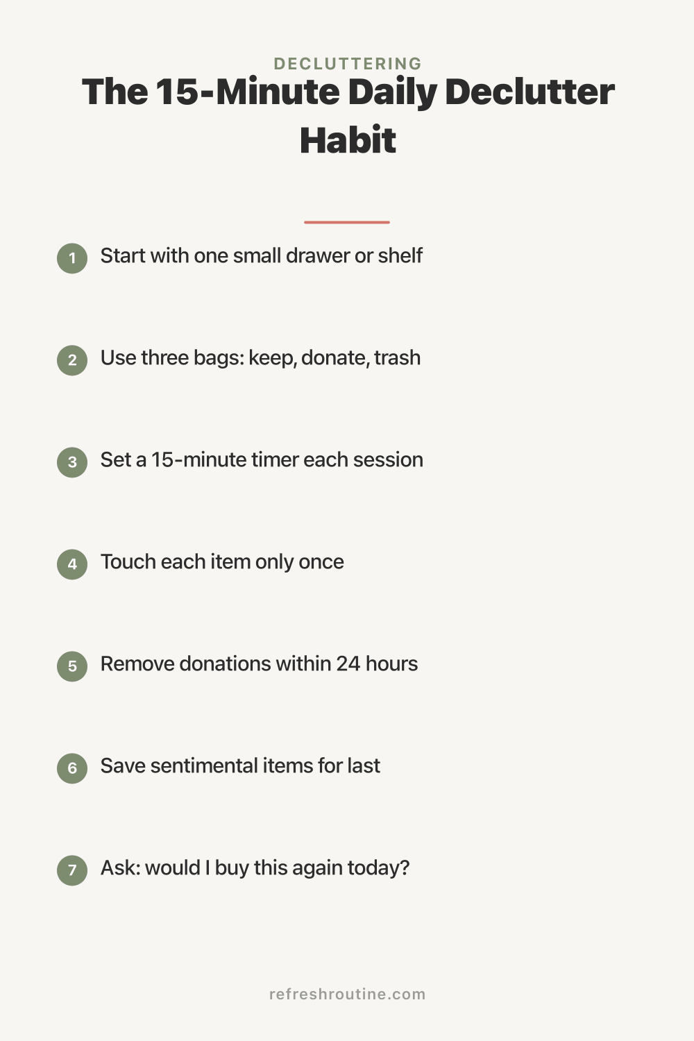 The 15-Minute Daily Declutter Habit