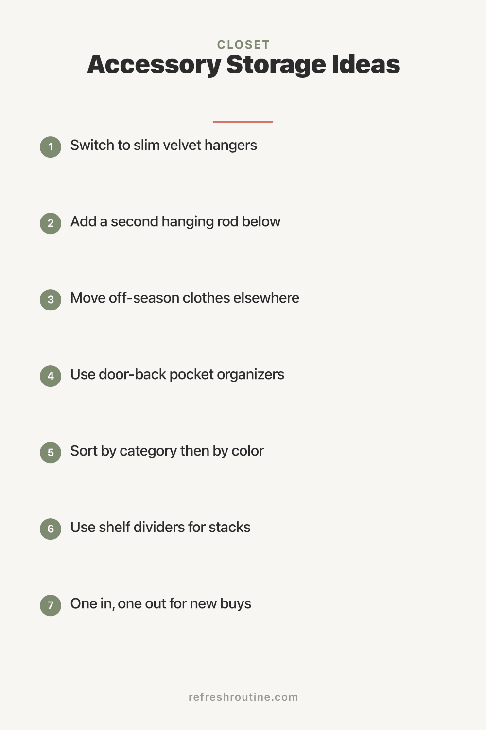 Accessory Storage Ideas