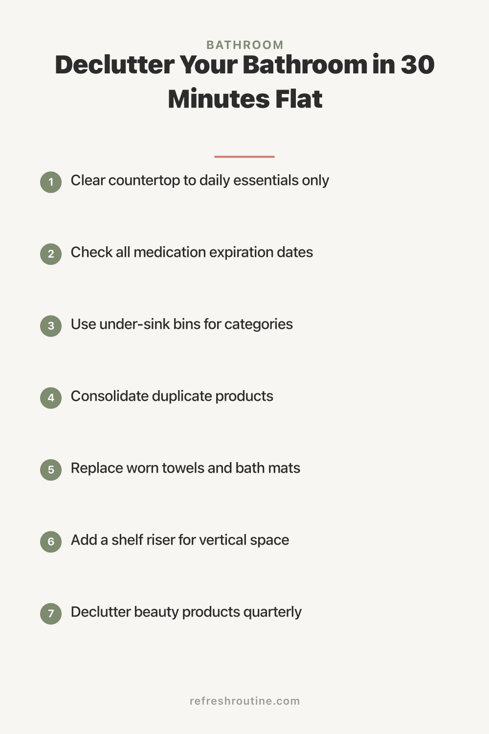 Declutter Your Bathroom in 30 Minutes Flat
