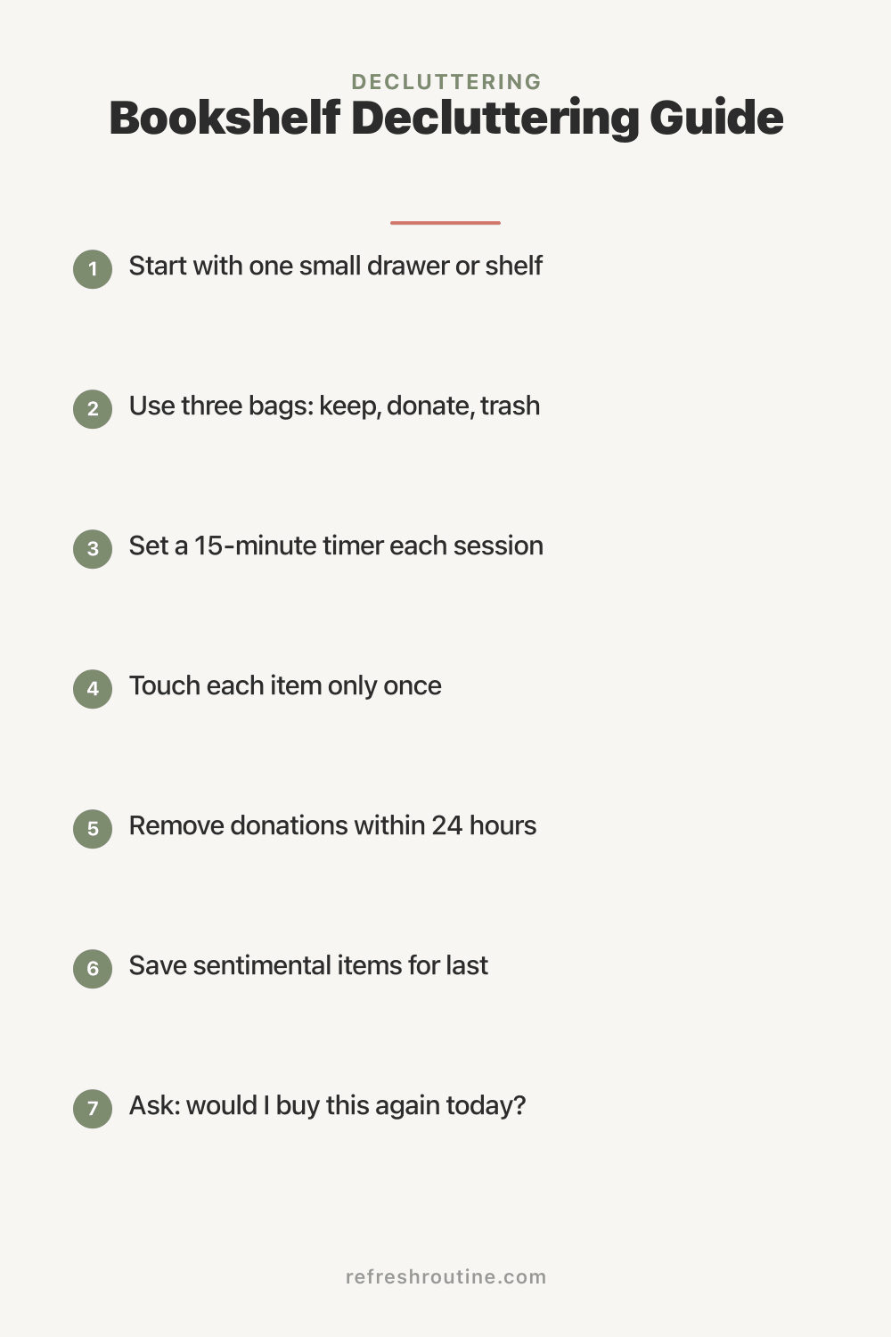 Bookshelf Decluttering Guide