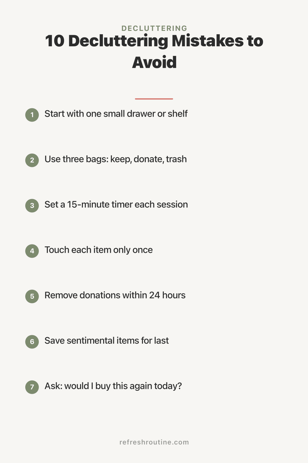 10 Decluttering Mistakes to Avoid