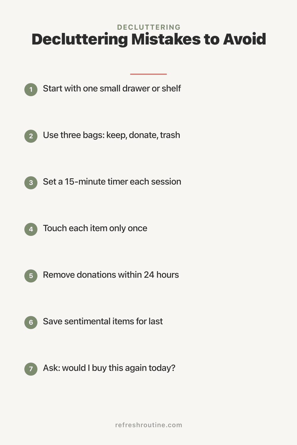 Decluttering Mistakes to Avoid