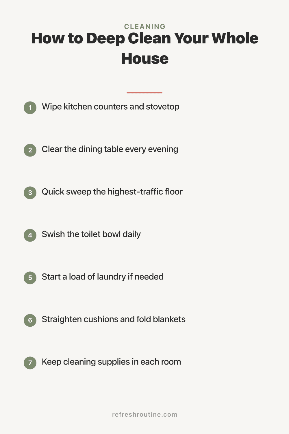 How to Deep Clean Your Whole House