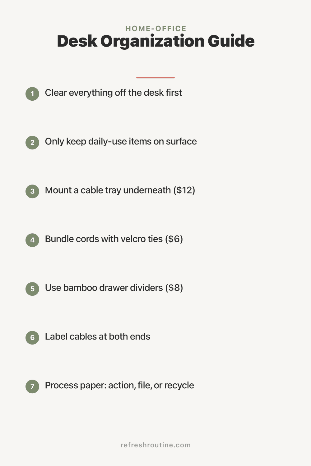 Desk Organization Guide