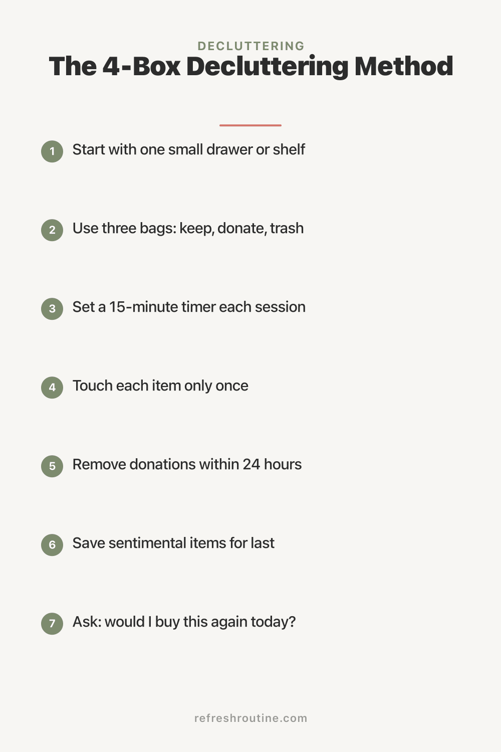 The 4-Box Decluttering Method