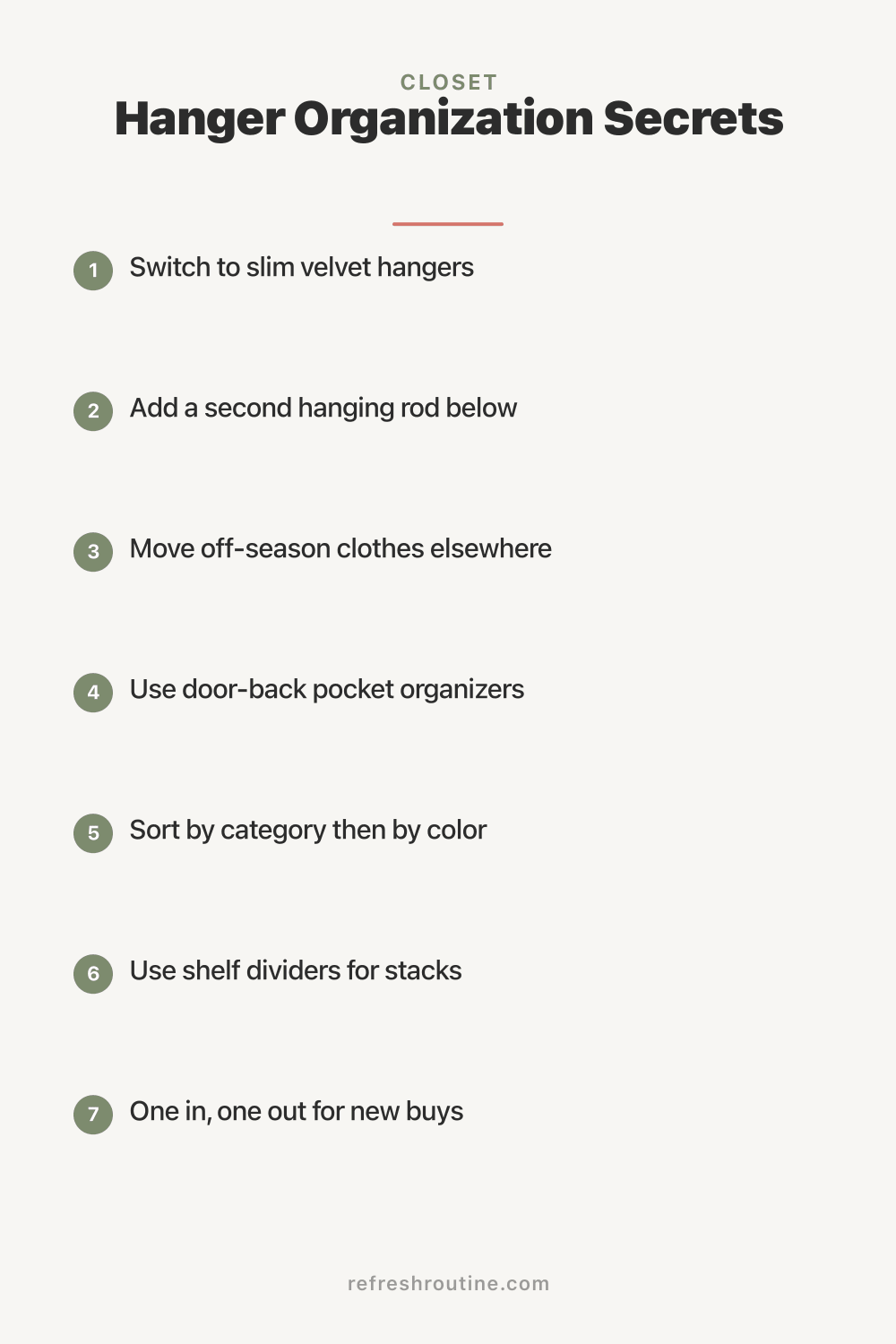 Hanger Organization Secrets