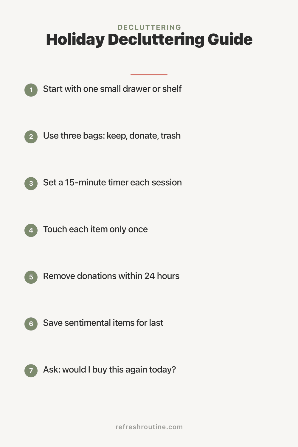 Holiday Decluttering Guide