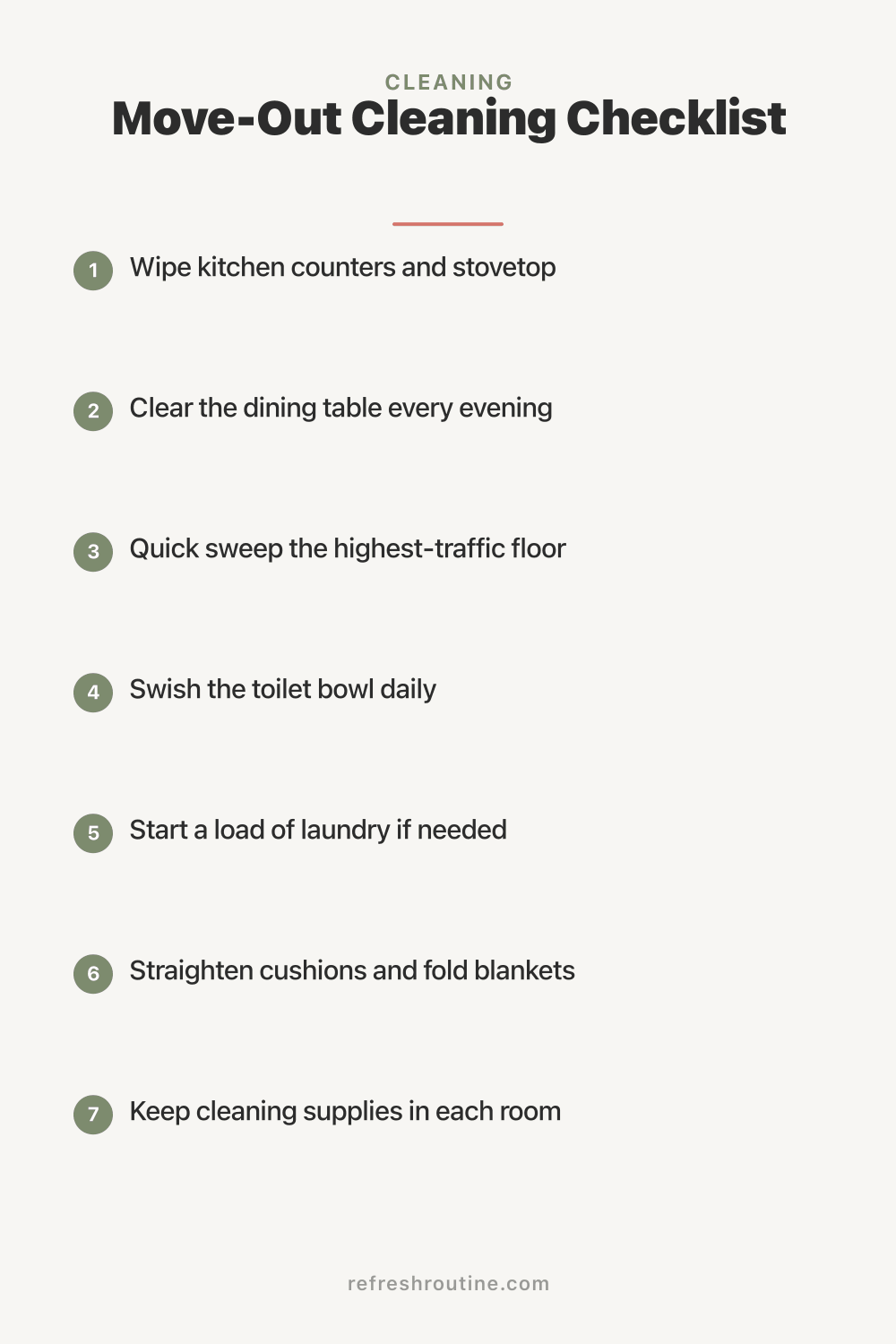 Move-Out Cleaning Checklist