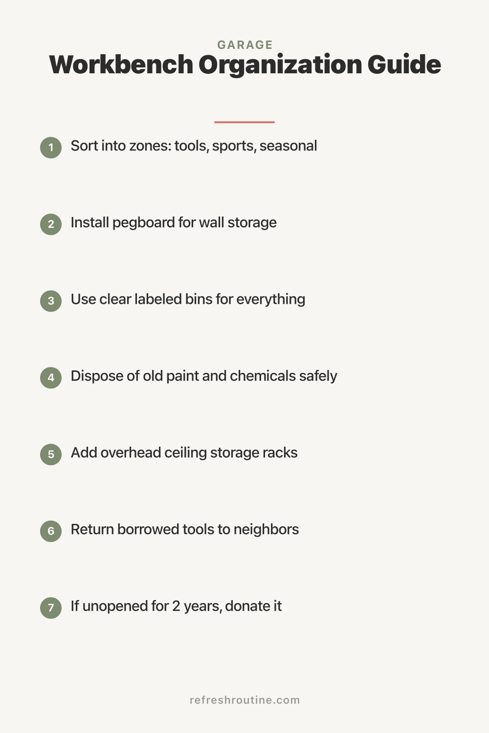 Workbench Organization Guide