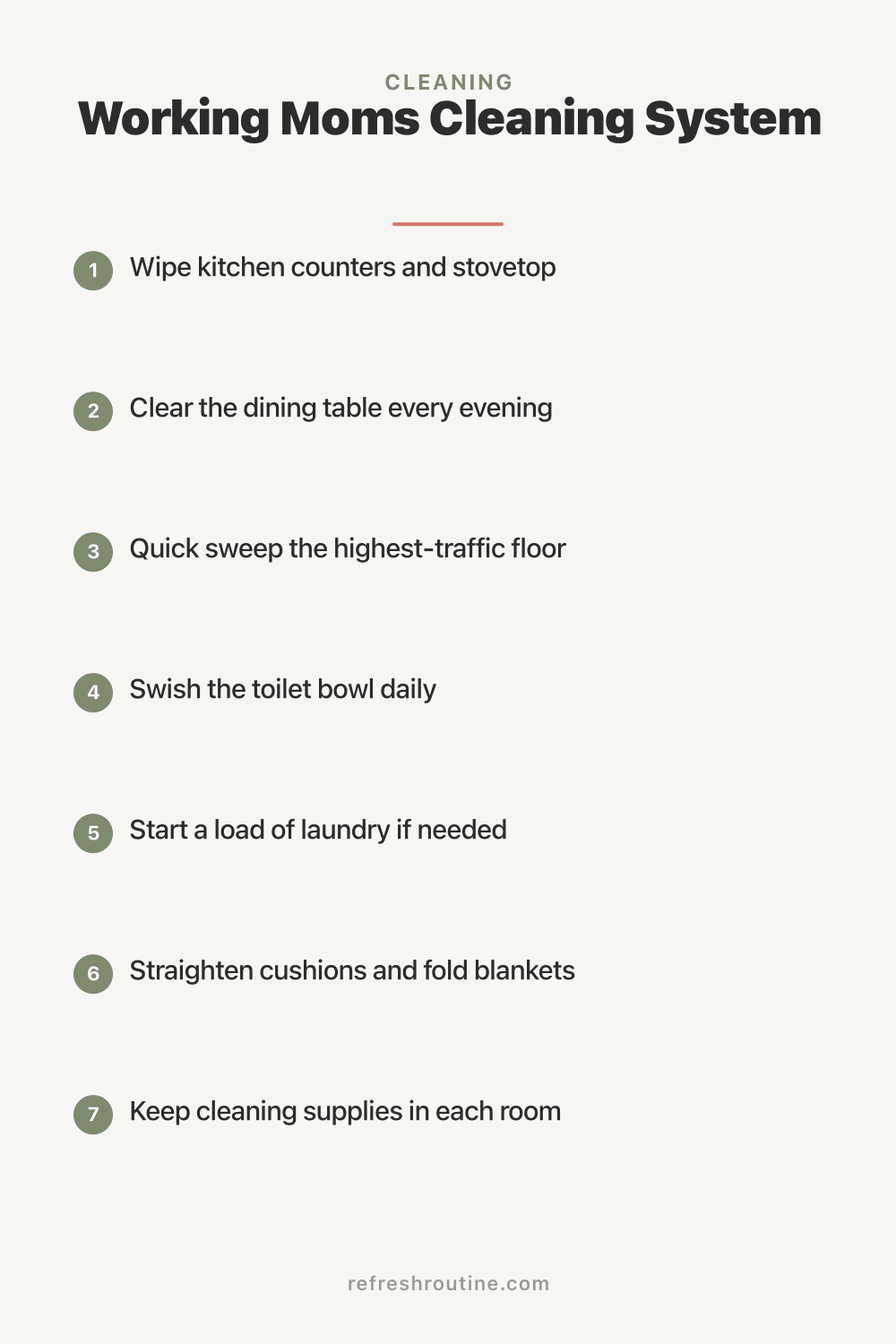 Working Moms Cleaning System
