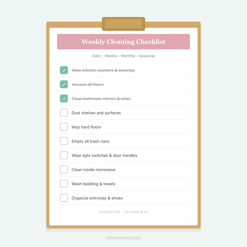 Cleaning Checklist Bundle