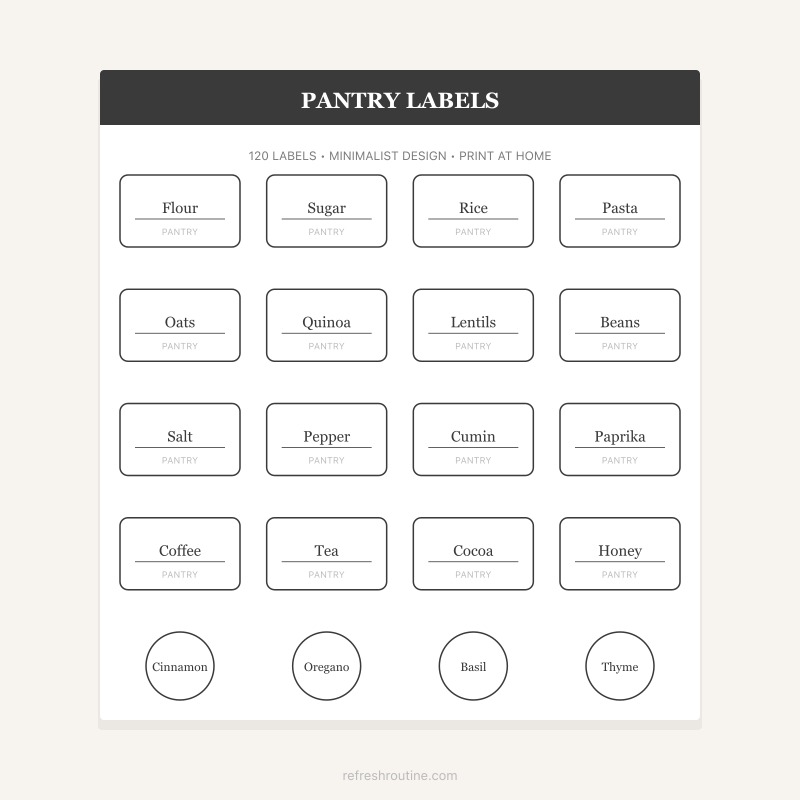Pantry Label Set
